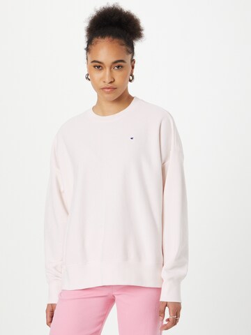 Champion Reverse Weave Sweatshirt in Roze: voorkant