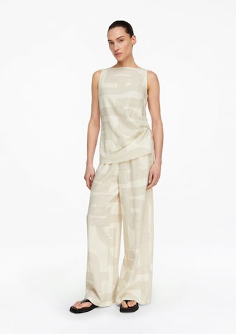 COMMA Wide Leg Hose in Beige: Vorderseite