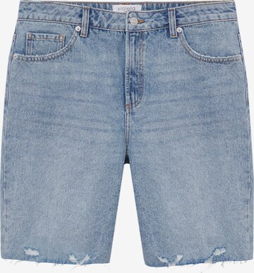 MANGO Slimfit Jeans 'MILAN' in Blauw: voorkant