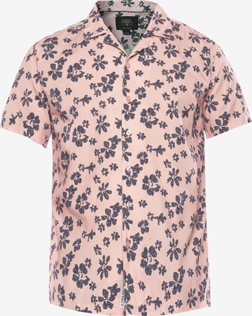 Le Temps Des Cerises Regular fit Button Up Shirt in Pink: front