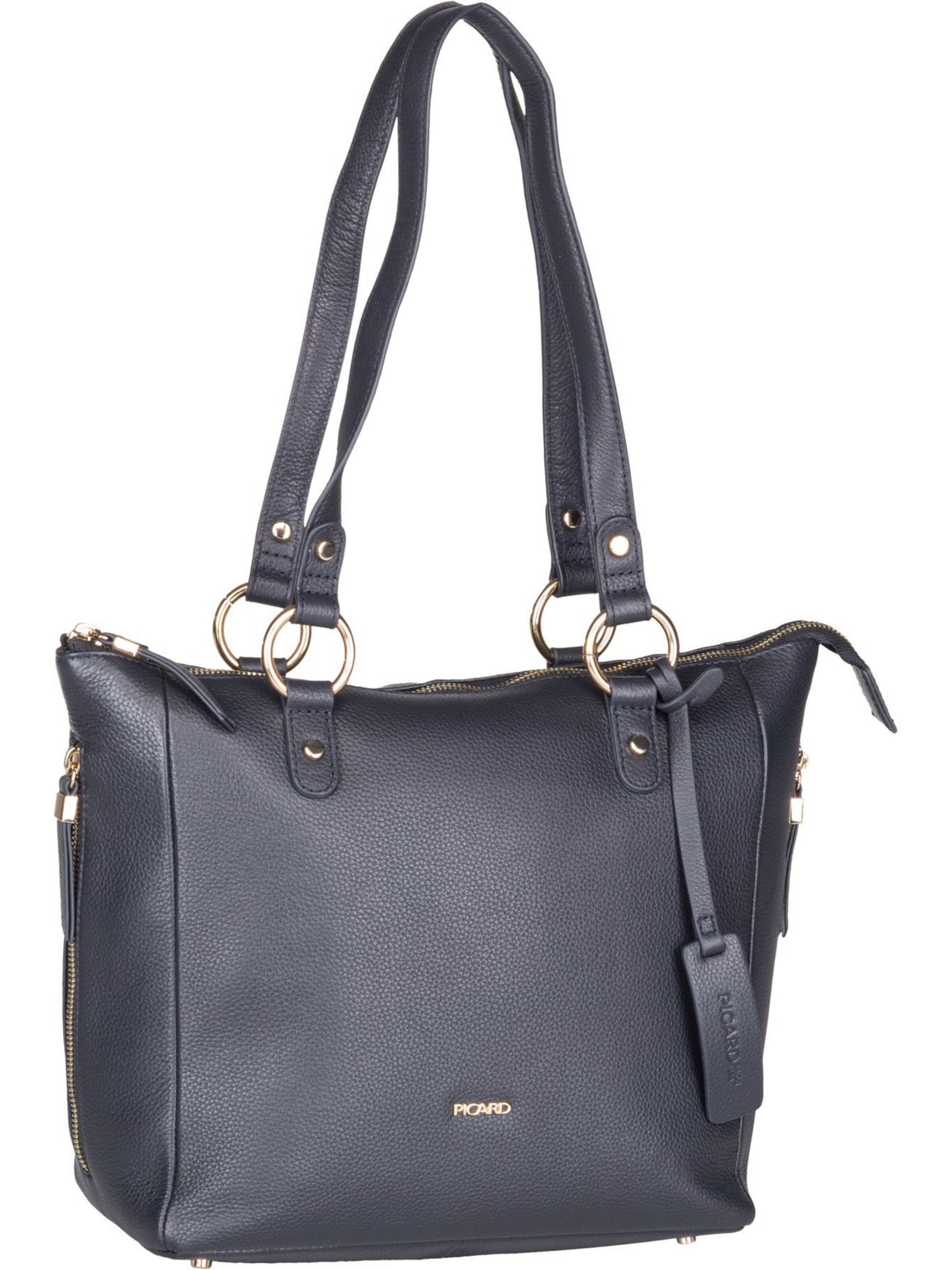 Picard Schultertasche 'Java' in Blau: Vorderseite