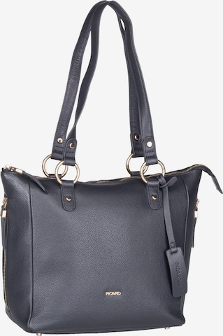 Picard Schultertasche 'Java' in Blau: Vorderseite