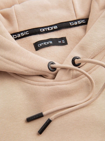 Sweat-shirt Ombre en beige