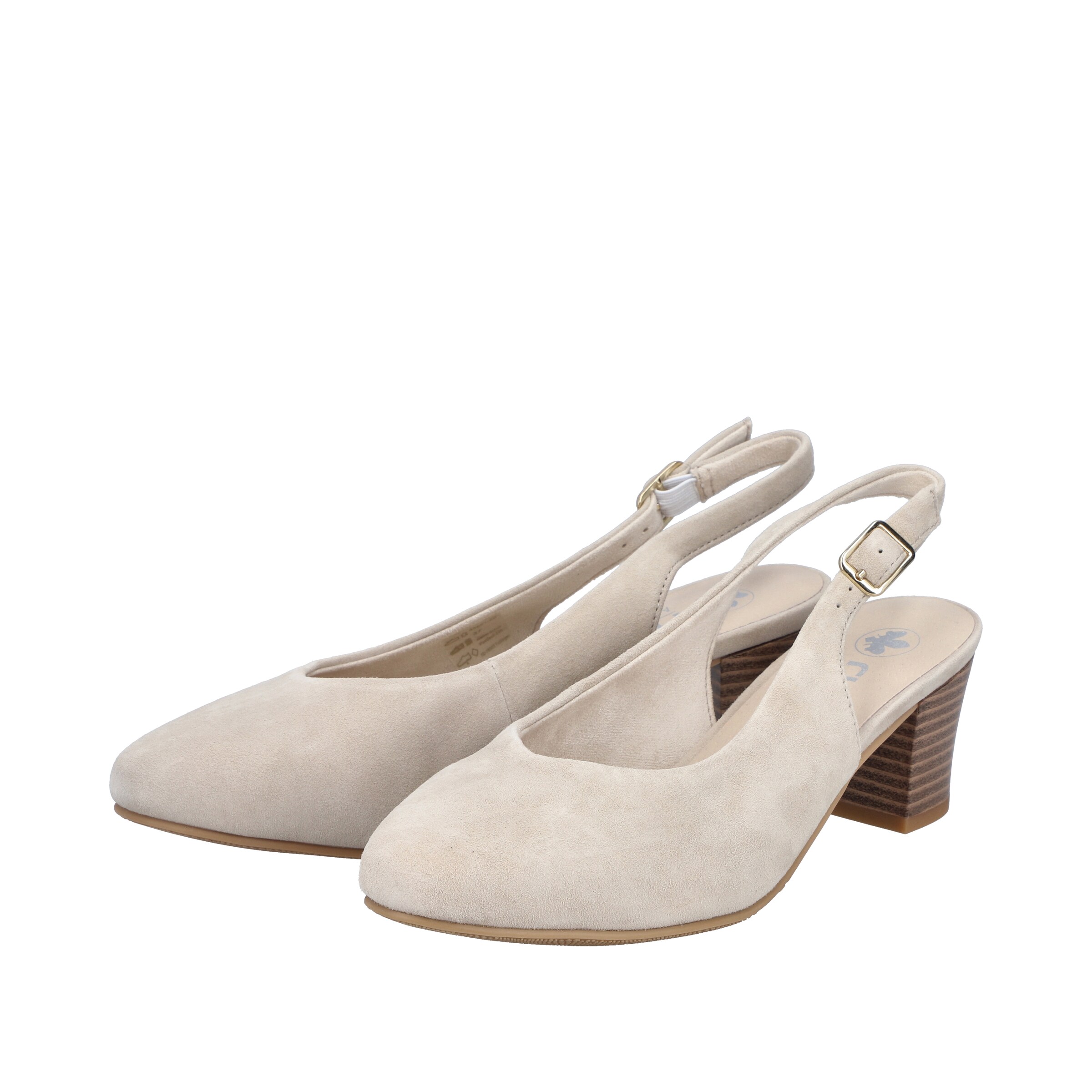 Escarpins à bride arrière Rieker en beige