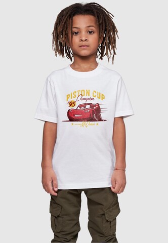 ABSOLUTE CULT Shirt 'Cars - Piston Cup Champion' in Wit