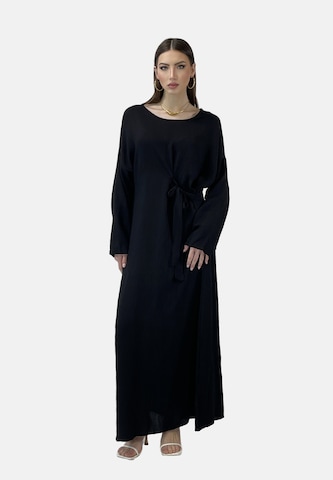 Elara Kleid in Schwarz: Vorderseite