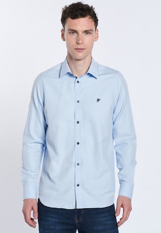 DENIM CULTURE Regular fit Skjorta 'RODRIGO' i blå: framsida