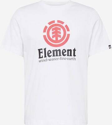 Maglietta 'VERTICAL' di ELEMENT in bianco: frontale