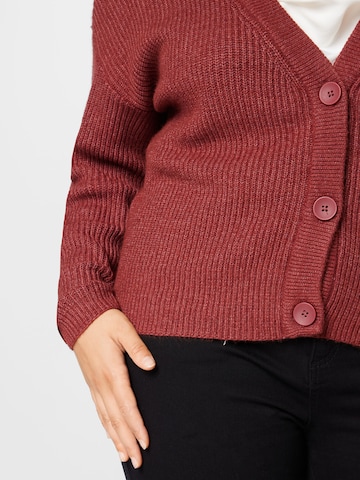 ONLY Carmakoma Knit Cardigan 'Esly' in Red