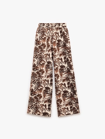Koton Wide leg Trousers in Brown: front