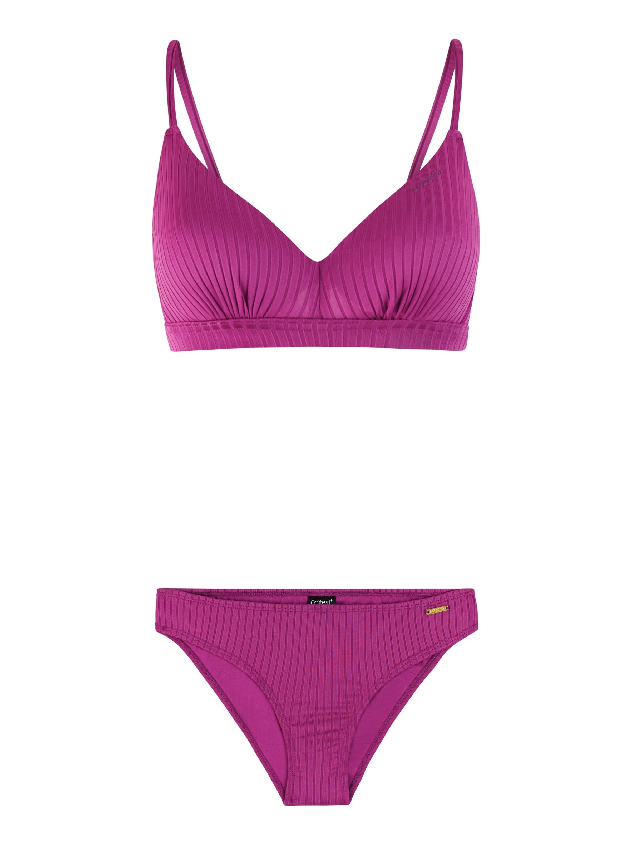 PROTEST Triangle Bikini 'PRTKyla' in Pink: front