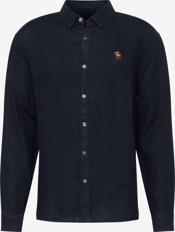 Abercrombie & Fitch - Ajuste regular Camisa en azul: frente