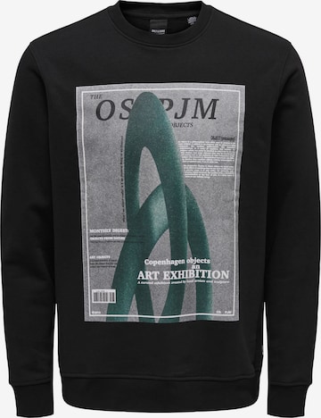 Sweat-shirt Only & Sons en noir : devant