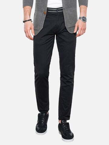 Regular Pantalon chino 'P156' Ombre en noir : devant