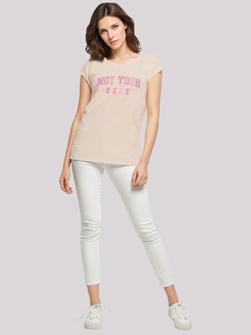 F4NT4STIC Shirt 'Girl Power Not Your Babe' in Beige
