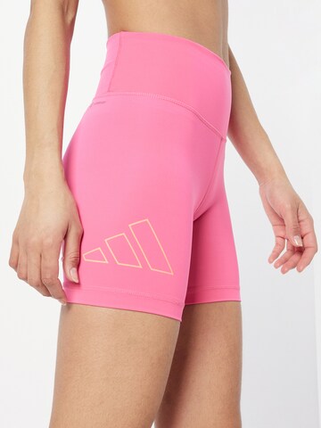 ADIDAS PERFORMANCE Skinny Sportshorts 'Optime Hyperbright High-Rise' in Pink
