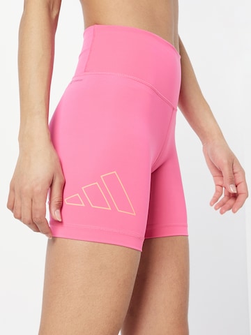 ADIDAS PERFORMANCE Skinny Sportshorts 'Optime Hyperbright High-Rise' in Pink