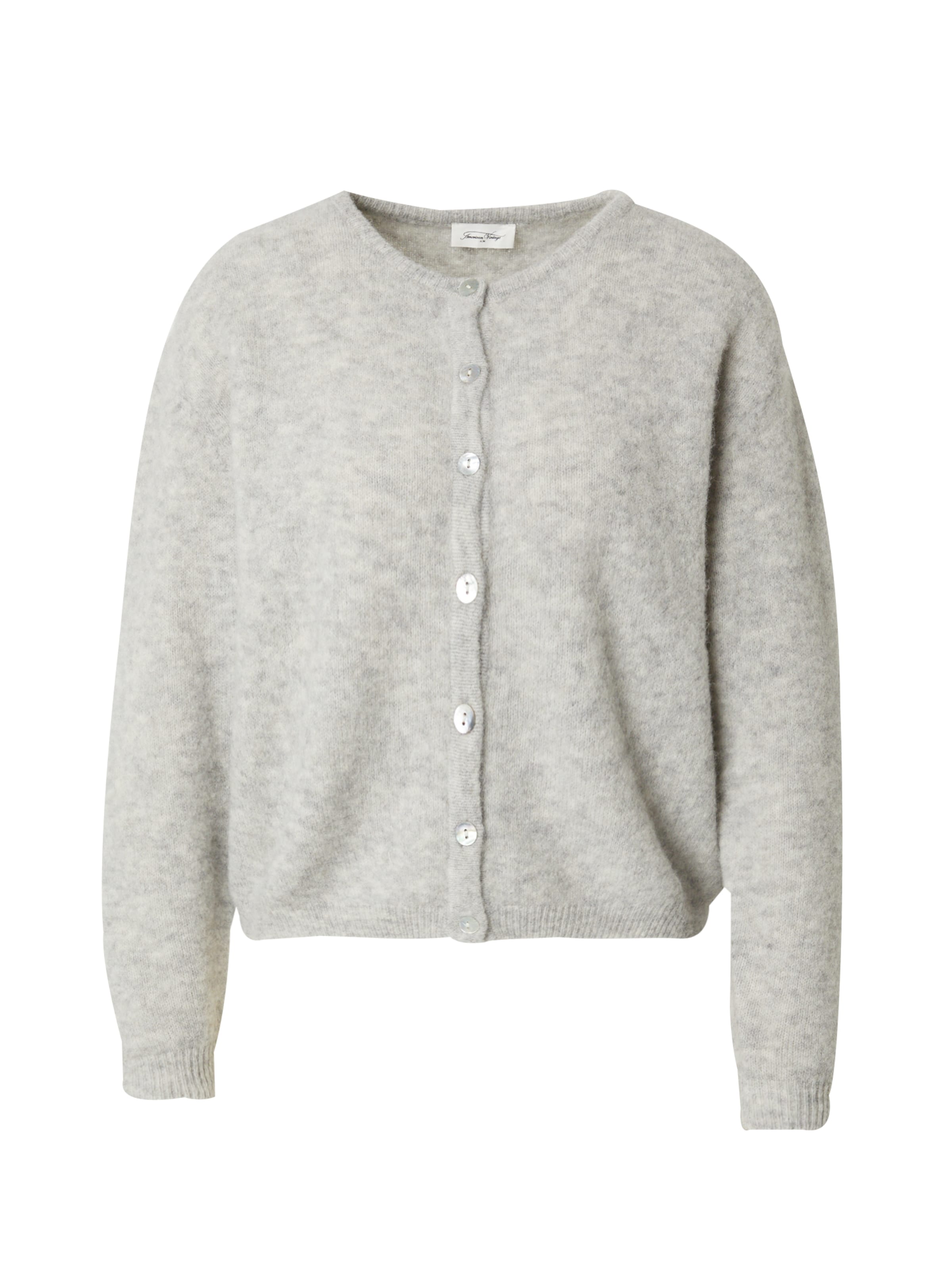 AMERICAN VINTAGE Strickjacke 'VITOW' in Grau: Vorderseite