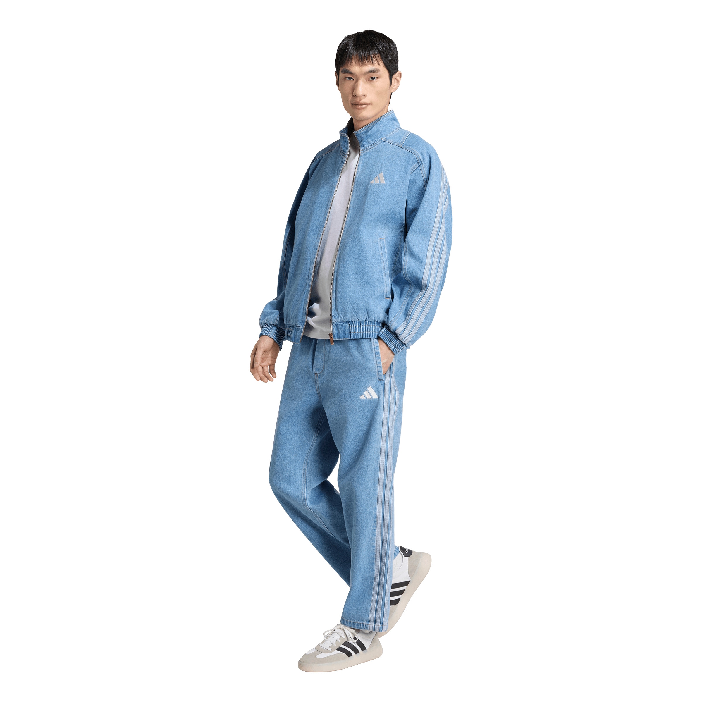 ADIDAS SPORTSWEAR - Loosefit Calças de ganga 'STA' em azul