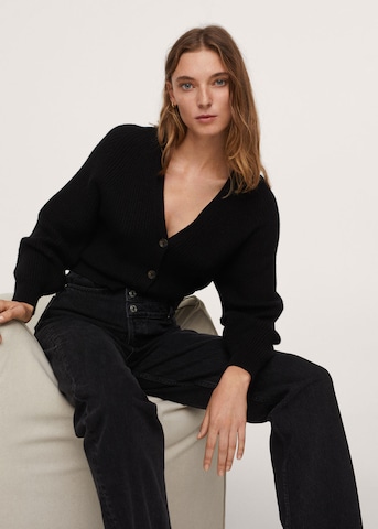 MANGO Wide leg Jeans 'Fiby' in Zwart