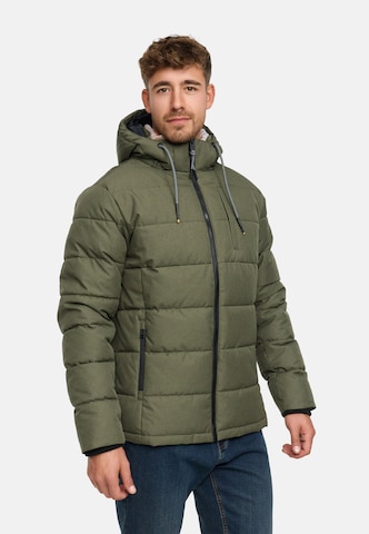 INDICODE JEANS Winterjas 'Hebero' in Groen