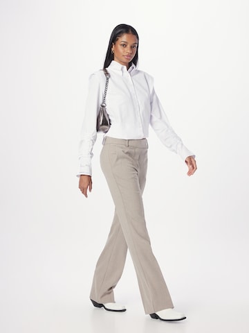 FIVEUNITS Regular Trousers with creases 'Clara' in Beige