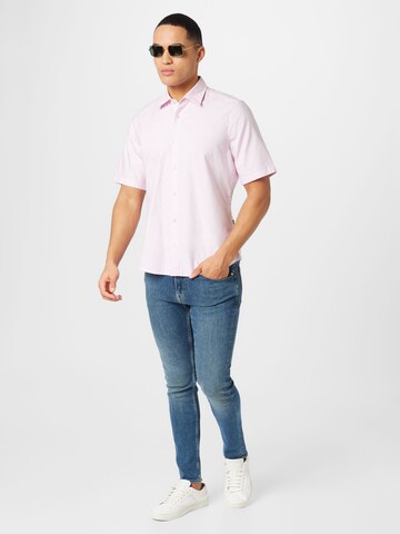 BOSS Regular fit Button Up Shirt 'Rash' in Pink