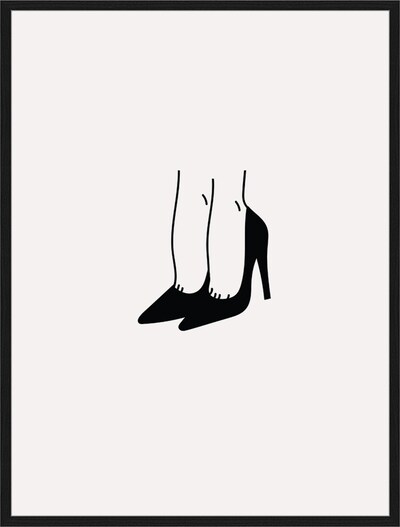 Liv Corday Bild  'My shoes' in schwarz / weiß, Produktansicht