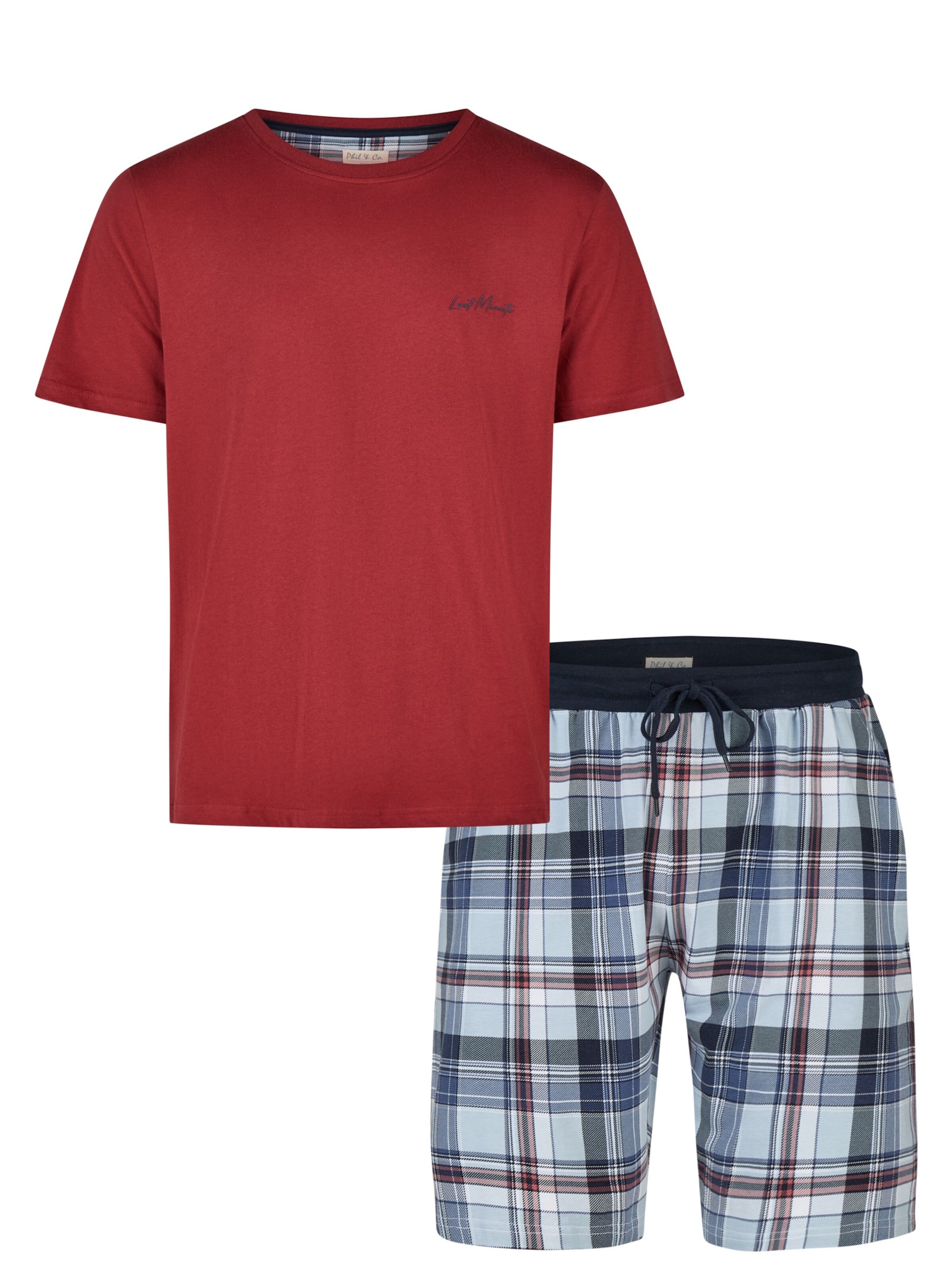 Pyjama court Phil & Co. Berlin en rouge : devant