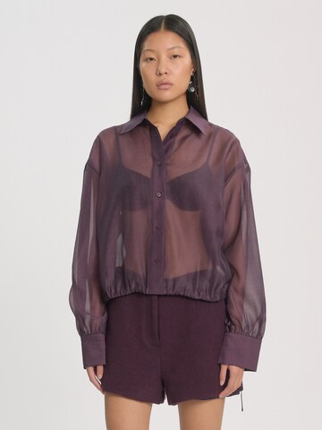 EDITED Blouse 'Ottilia' in Lila: voorkant