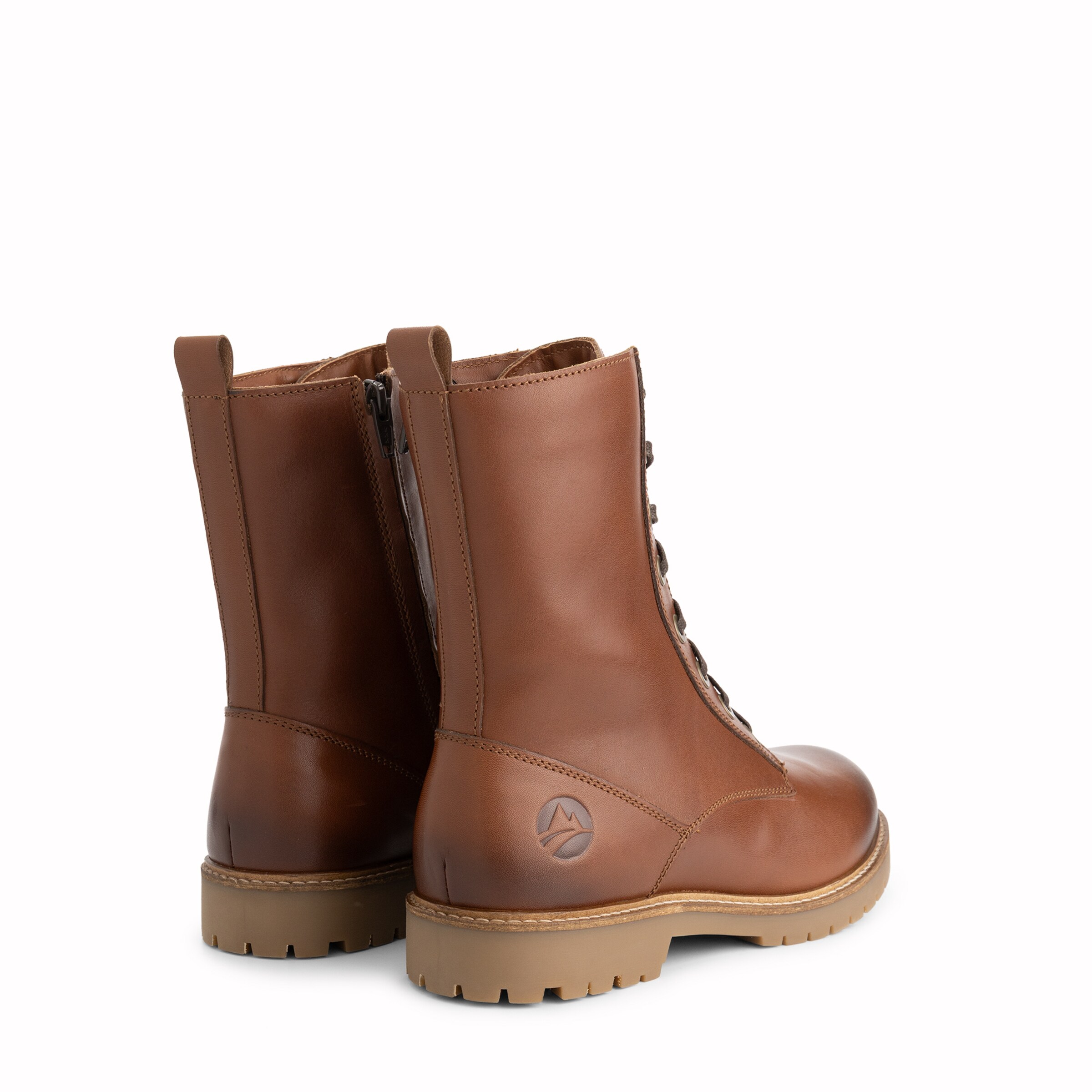 Travelin Lace-up bootie 'Forsol' in Brown