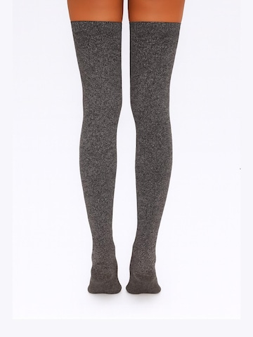 Lycille Over the Knee Socks 'LUREX' in Silver