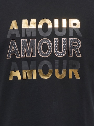ONLY GIRLS Shirt 'KOGANNA AMOUR/LOVE' in Black