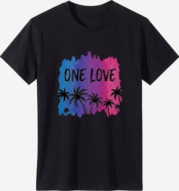 T-shirt 'Women's Short Sleeve Shirt Summer Tops' LapaPlus en noir : devant