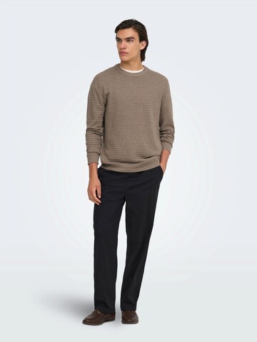 Only & Sons - Jersey 'ONSLoui' en marrón