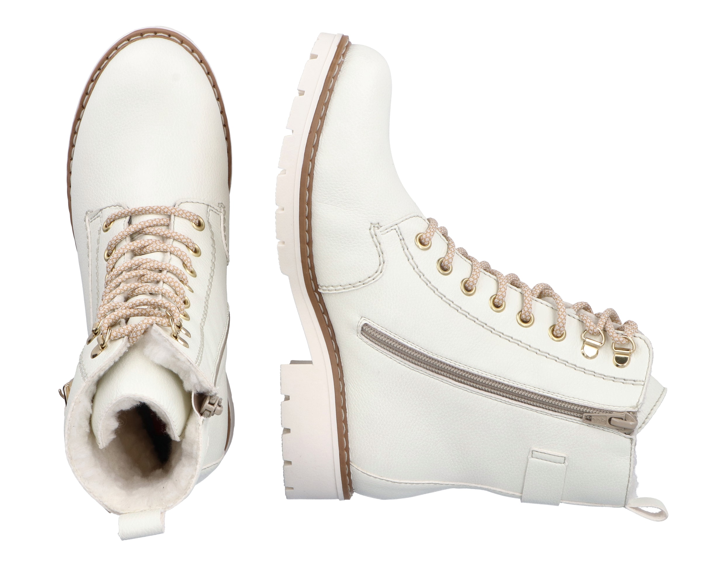 Bottines à lacets Rieker en blanc