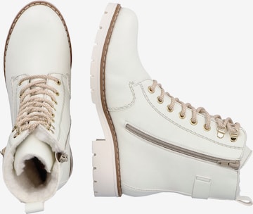 Rieker Lace-Up Ankle Boots in White