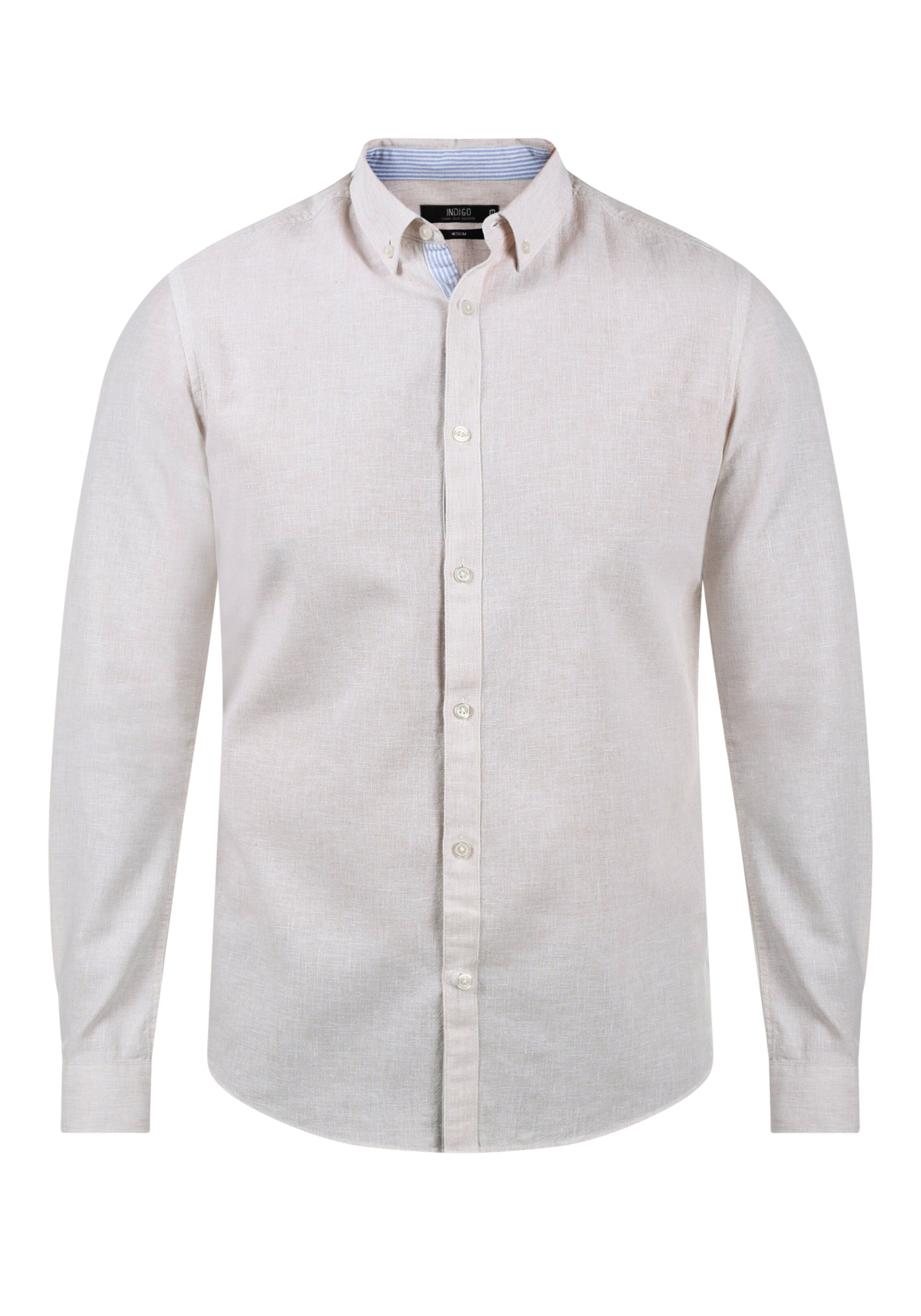 INDICODE JEANS Regular fit Button Up Shirt 'Luan' in White: front