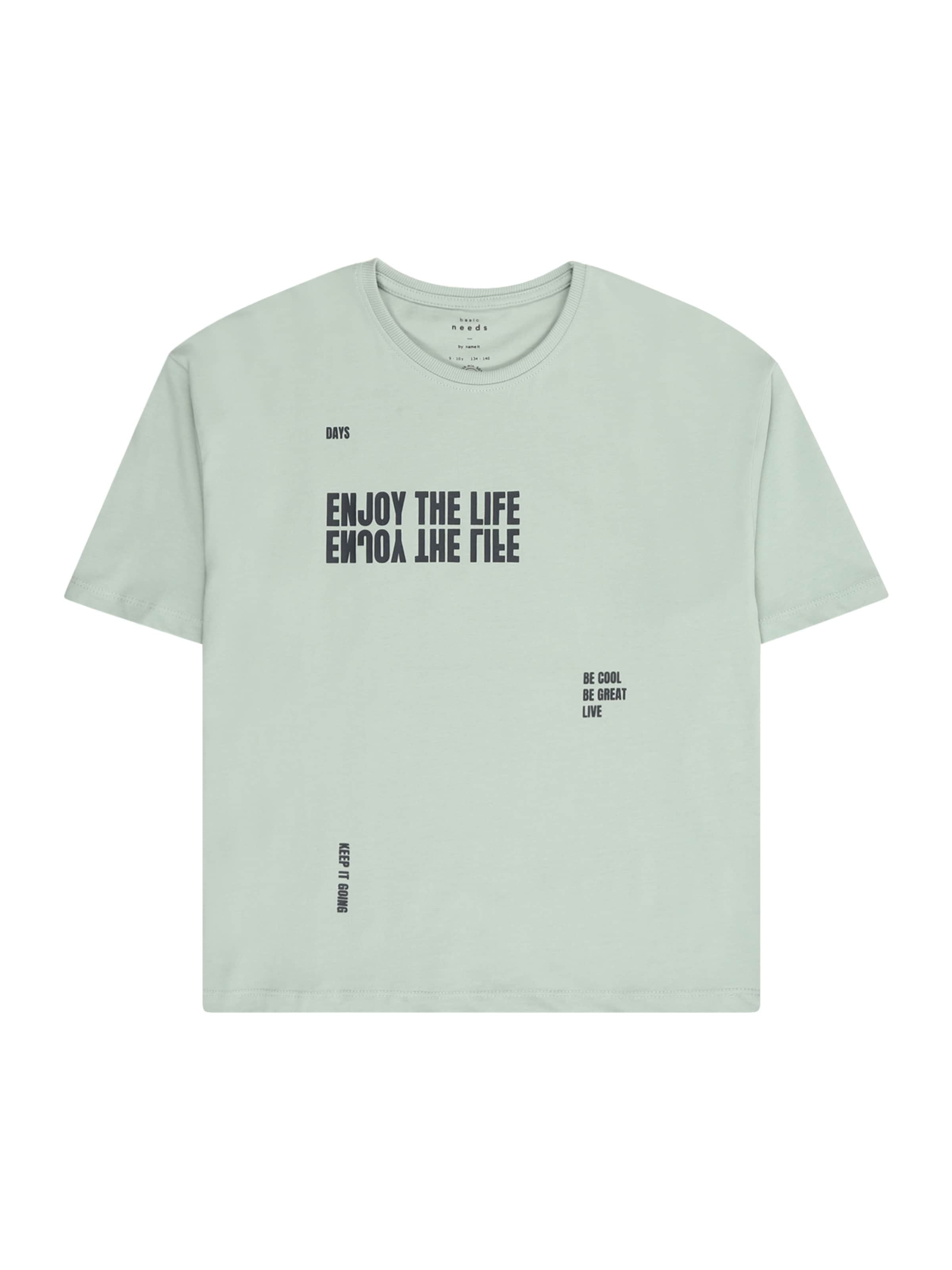 Tricou 'NKMVICTOR' de la NAME IT pe verde: față