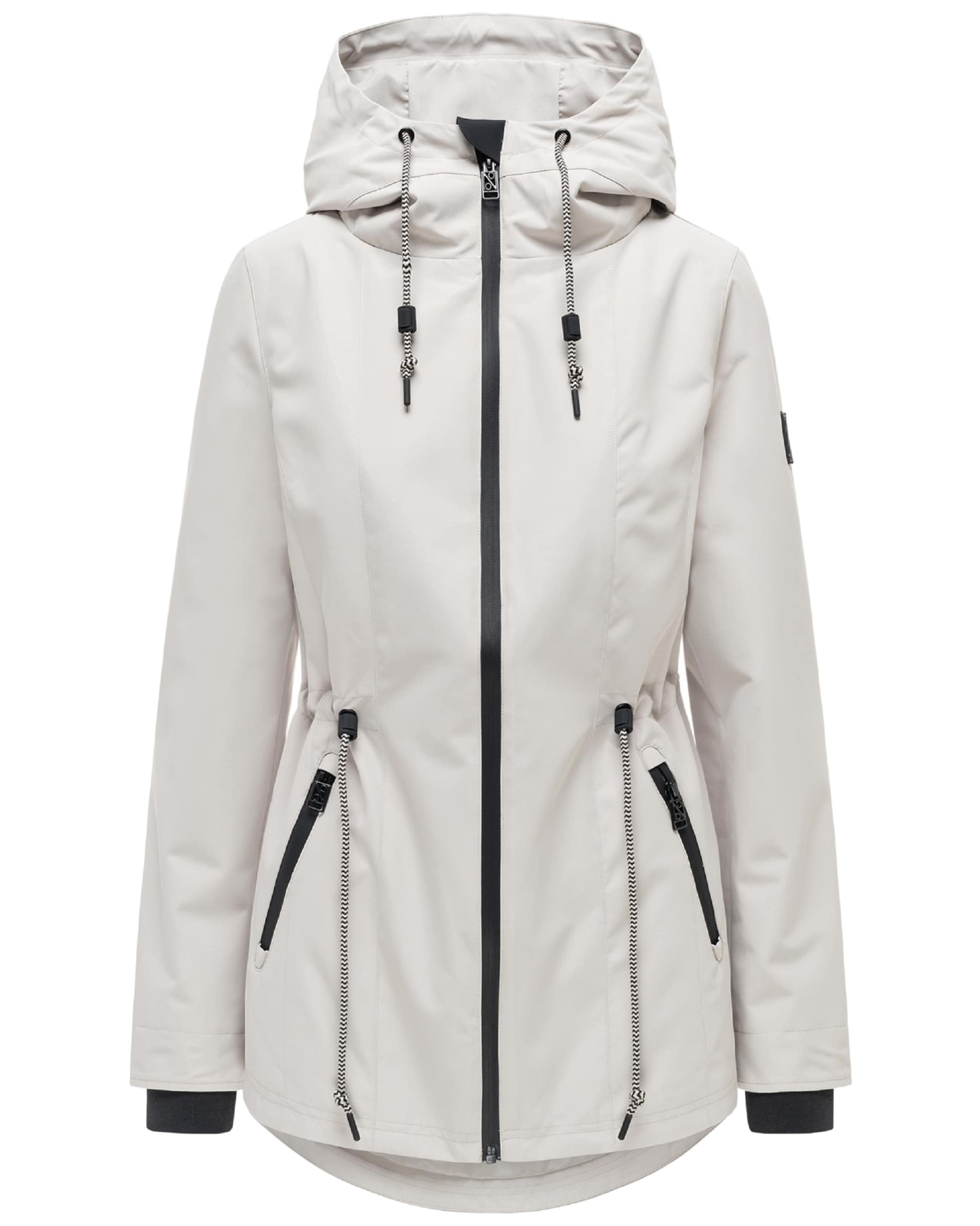 NAVAHOO Between-seasons parka 'Blumentanz 14' in Beige: front
