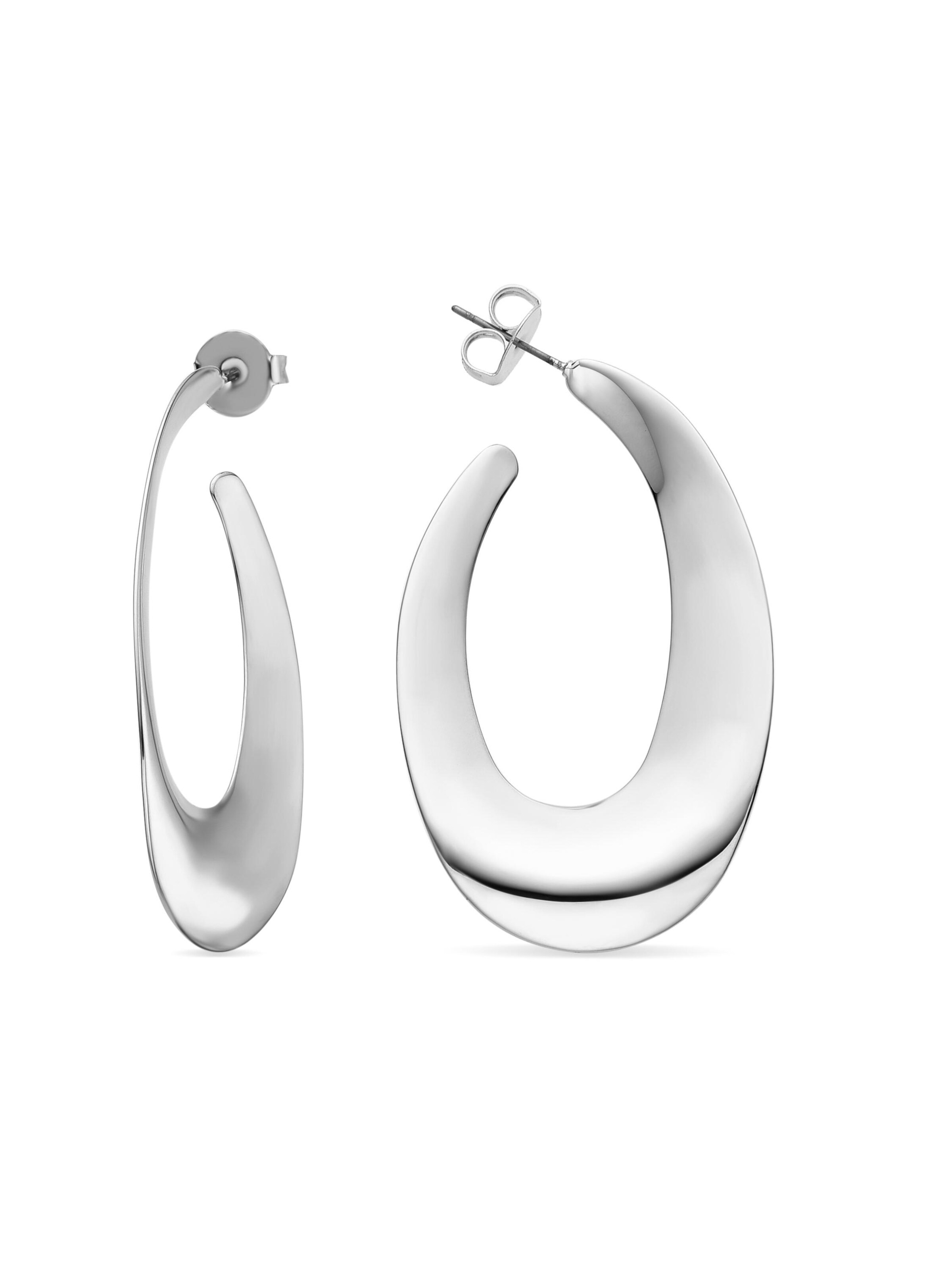 Luxenter Earrings 'Saifga' in Silver: front