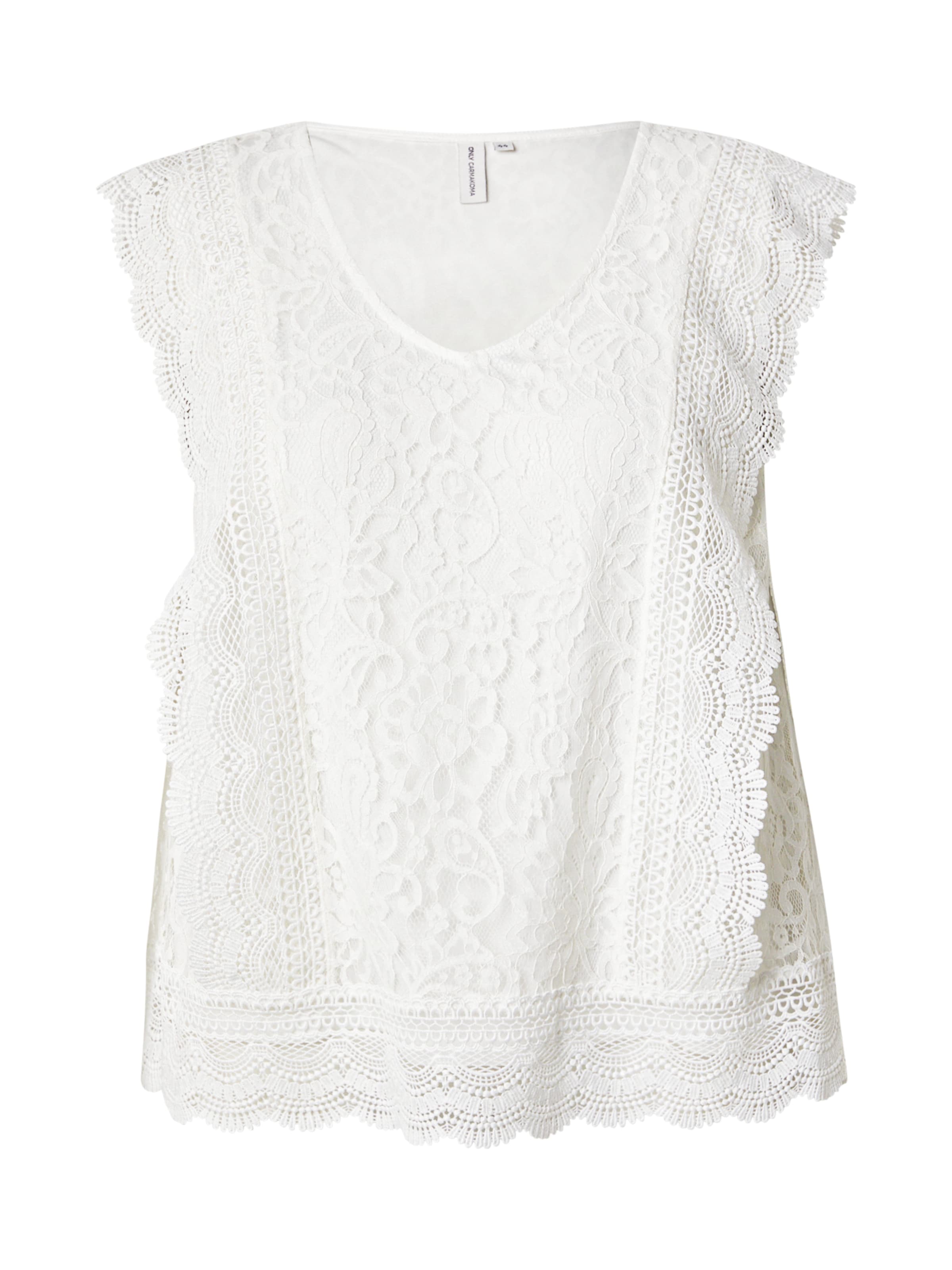 ONLY Carmakoma Μπλούζα 'CARKaro' σε λευκό: μπροστά