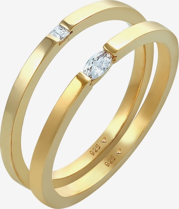 ELLI Ring Kristall Ring, Solitär-Ring in Gold: predná strana