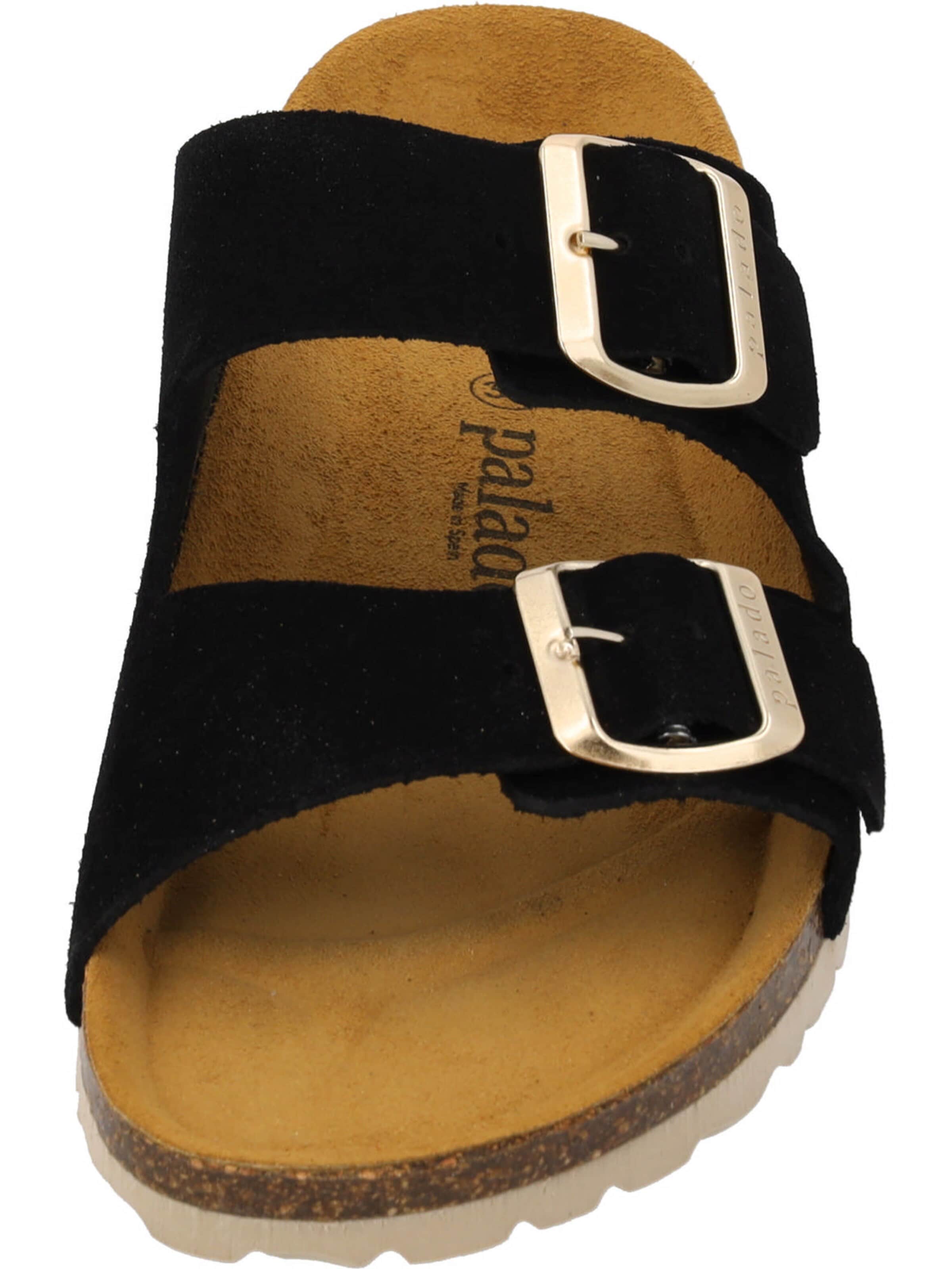 Palado Pantolette 'Palado Korfu Suede Premium Leather'‌‌‌‌‌‌‌‌‌ in Schwarz