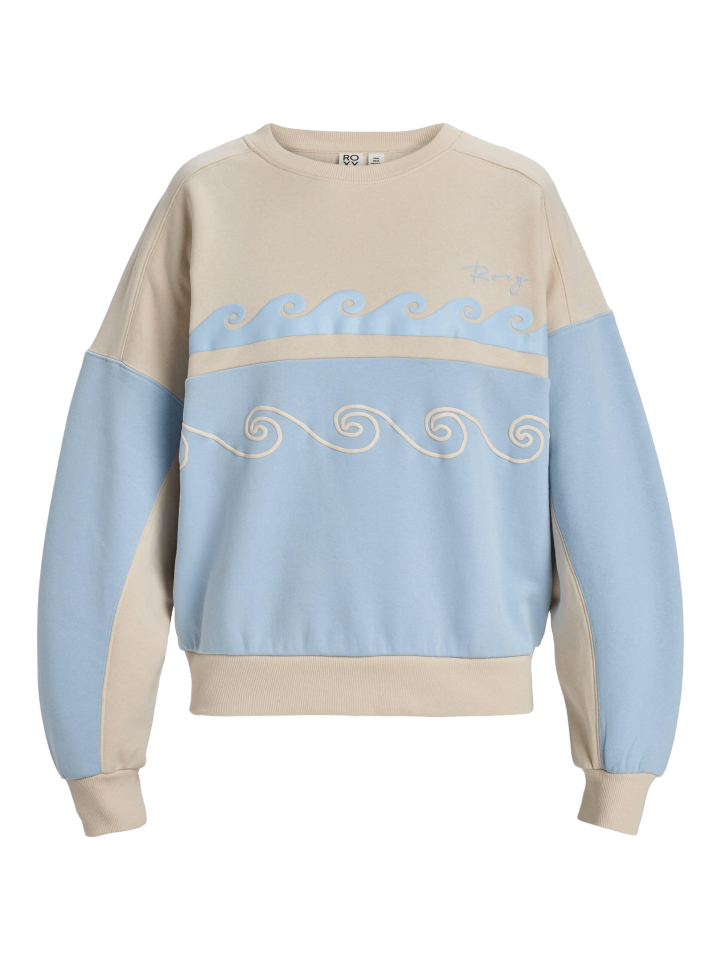 ROXY Sweatshirt 'Waves Of Nature' in Beige: front