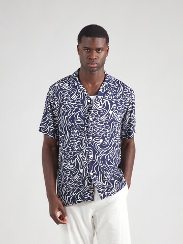 Lindbergh Regular fit Srajca | modra barva: sprednja stran
