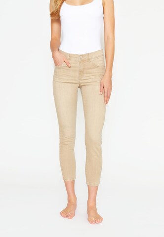 Angels Slimfit Jeans in Beige: voorkant