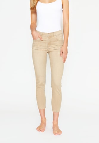 Angels Slim fit Jeans in Beige: front
