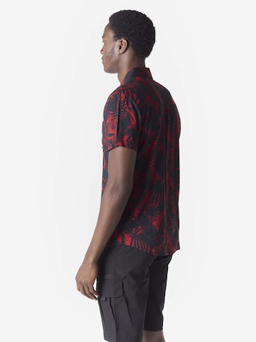 KOROSHI Slim fit Button Up Shirt in Red
