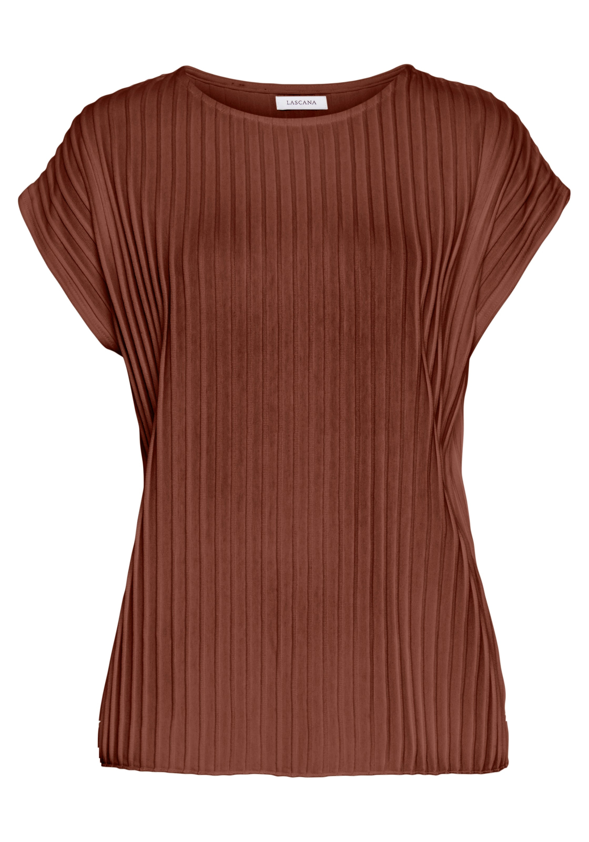 LASCANA Μπλουζάκι σε καφέ: μπροστά
